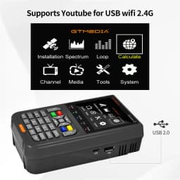 GTMEDIA V8 Finder 2 Satellite Finder Meter DVB-S/S2/S2X 3.5 Inch LCD Display 1080P,Type-C Port Satfinder VS Freesat Finder Meter
