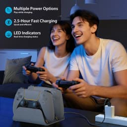 Fast Charging Dock for PS5 Controllers Dual Wireless Gamepad Charger Station PlayStation 5 Charging Stand Accessories