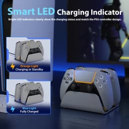 Fast Charging Dock for PS5 Controllers Dual Wireless Gamepad Charger Station PlayStation 5 Charging Stand Accessories