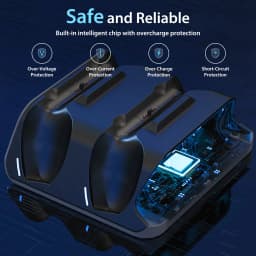 Fast Charging Dock for PS5 Controllers Dual Wireless Gamepad Charger Station PlayStation 5 Charging Stand Accessories