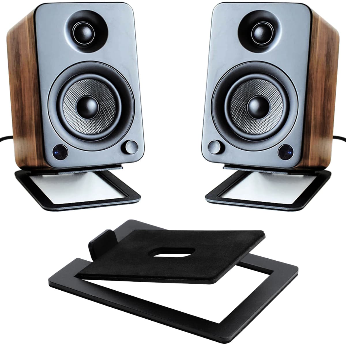 Speaker Support Base Is Made of Carbon Steel For Tabletop Speaker Bottom Stand with Shock Absorption and Enhanced Sound Quality