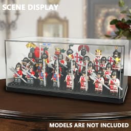 Acrylic Minifigures Display Case Stackable and Dustproof Building Block Display Box for Lego Action Figure Holds up to 32 Figure