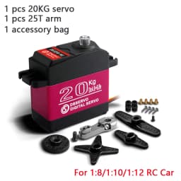 1X Waterproof Servo 20Kg 25Kg 30Kg 35Kg 40Kg High Speed servo Metal Gear Digital Servo RC Baja Servo For 1/8 1/10 Scale RC Cars