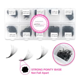 ARTSTAR Lashes 10D 12D 14D 16D 20D 1000Fans Mix8-17mm Premade Volume Fans Eyelashes C D CC Curl Pointy Base Lash Extensions