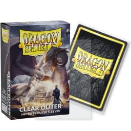 Clear Outer 100 Pcs Matte Dragon Shield: Outer Sleeves Are Smooth & Tough - Compatible with Magic PKM Cards Protector Cover