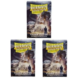 Clear Outer 100 Pcs Matte Dragon Shield: Outer Sleeves Are Smooth & Tough - Compatible with Magic PKM Cards Protector Cover