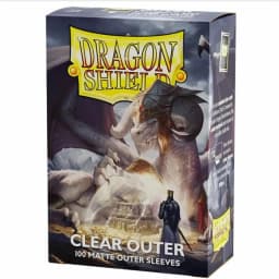 Clear Outer 100 Pcs Matte Dragon Shield: Outer Sleeves Are Smooth & Tough - Compatible with Magic PKM Cards Protector Cover
