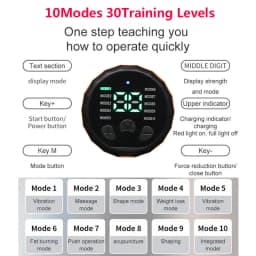Waist Abdominal Massager Massage Belt Muscle Toner Abdominal Toning Belts USB Recharge Home Gym Fitness Massage Equiment