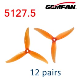 24pcs/12pairs Gemfan Proxy 5127.5 5inch 3 Blade/Tri-Blade Propeller Props FPV Freestyle For FPV Racing Freestyle Drone Parts