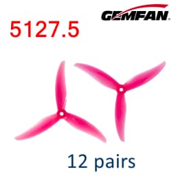 24pcs/12pairs Gemfan Proxy 5127.5 5inch 3 Blade/Tri-Blade Propeller Props FPV Freestyle For FPV Racing Freestyle Drone Parts