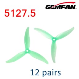 24pcs/12pairs Gemfan Proxy 5127.5 5inch 3 Blade/Tri-Blade Propeller Props FPV Freestyle For FPV Racing Freestyle Drone Parts