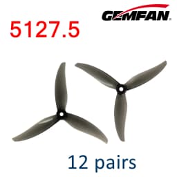 24pcs/12pairs Gemfan Proxy 5127.5 5inch 3 Blade/Tri-Blade Propeller Props FPV Freestyle For FPV Racing Freestyle Drone Parts
