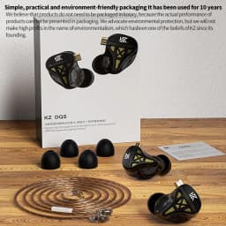 KZ DQS Metal Wired Earphones In Ear Monitor Earbuds Headset HiFi Sport Game Music Headphones With Microphone Detachable Cable