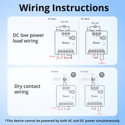 SONOFF MINI-D Dry Contact WiFi Smart Switch ESP32 Chip Matter Compatible AC/DC Input 1-10PCS Set Smart Scene via eWeLink Alexa