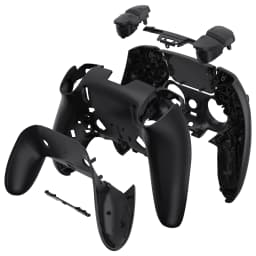 eXtremeRate Black Full Set Housing Shell with Buttons Touchpad Cover for ps5 Edge Controller