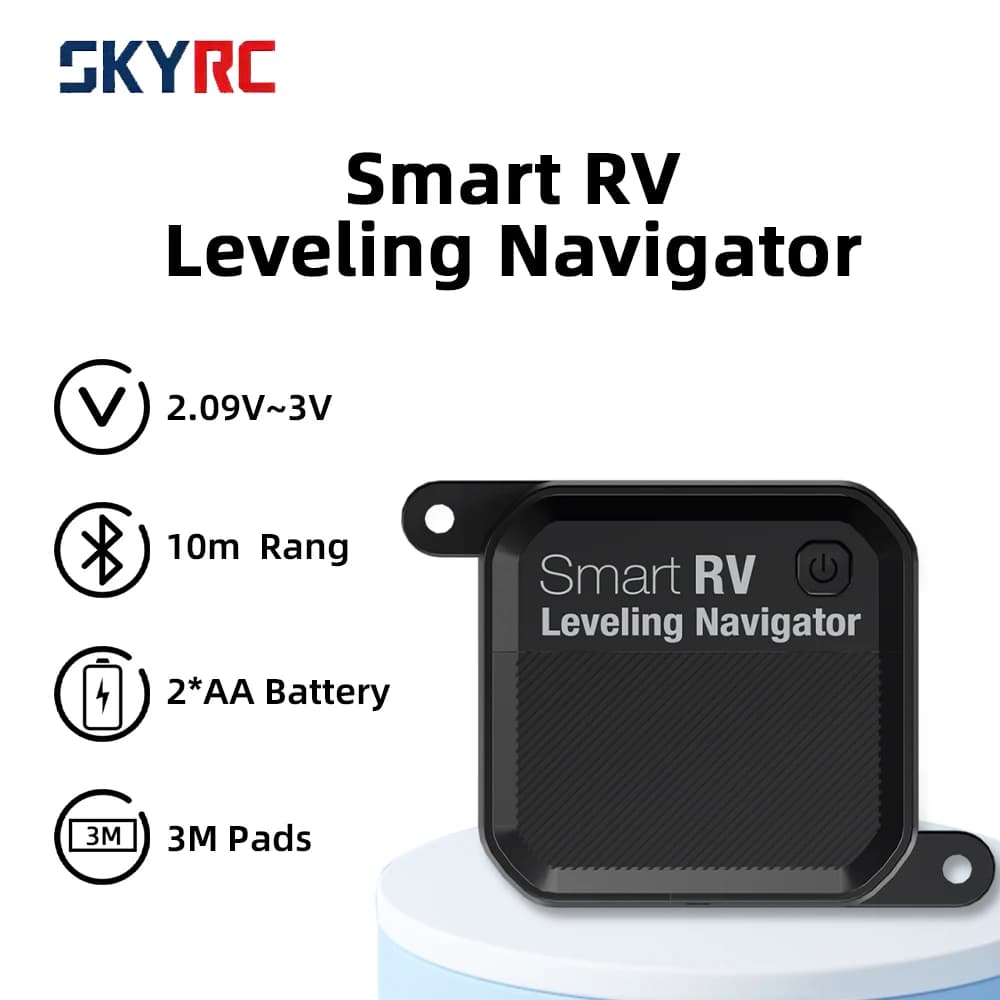 SKYRC Smart RV Leveling Navigator RV Leveling Device 10m Bluetooth for Travel Trailer Fifth Wheel Popup/Hybrid Camper Class B CA