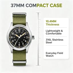 MILITREK 2025 New Military 37mm VH31 Men's Quartz Watch AR Sapphire Stainless Steel Waterproof 10Bar Luminous C3 Reloj Hombre