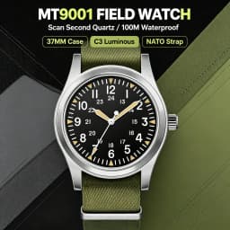 MILITREK 2025 New Military 37mm VH31 Men's Quartz Watch AR Sapphire Stainless Steel Waterproof 10Bar Luminous C3 Reloj Hombre