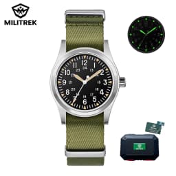 MILITREK 2025 New Military 37mm VH31 Men's Quartz Watch AR Sapphire Stainless Steel Waterproof 10Bar Luminous C3 Reloj Hombre