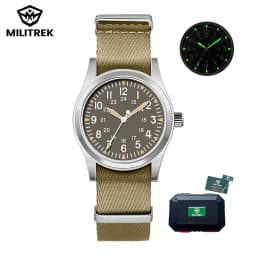 MILITREK 2025 New Military 37mm VH31 Men's Quartz Watch AR Sapphire Stainless Steel Waterproof 10Bar Luminous C3 Reloj Hombre