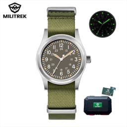 MILITREK 2025 New Military 37mm VH31 Men's Quartz Watch AR Sapphire Stainless Steel Waterproof 10Bar Luminous C3 Reloj Hombre