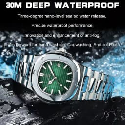 POEDAGAR Original Square Men Wristwatch Date Waterproof Stainless Steel Luminous Man Watch Fashion Business Quartz Men's Watches
