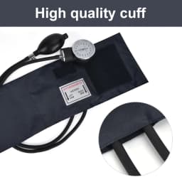 JUSTLANG Manual Blood Pressure Monitor BP Upper Arm Sphygmomanometer Aneroid Baumanometer Stethoscope with Zipper Bag for Adult