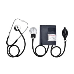 JUSTLANG Manual Blood Pressure Monitor BP Upper Arm Sphygmomanometer Aneroid Baumanometer Stethoscope with Zipper Bag for Adult