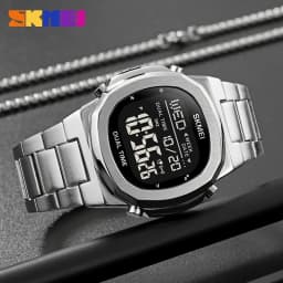 SKMEI 2004 Luxury Digital Watch for Men Sport Calendar Steel Waterproof Electronic Men Wristwatches Led Alarm Clock Reloj Hombre