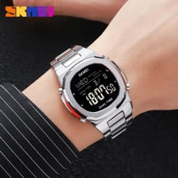 SKMEI 2004 Luxury Digital Watch for Men Sport Calendar Steel Waterproof Electronic Men Wristwatches Led Alarm Clock Reloj Hombre