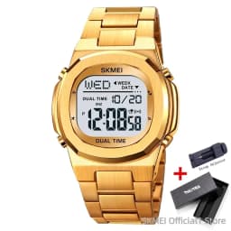 SKMEI 2004 Luxury Digital Watch for Men Sport Calendar Steel Waterproof Electronic Men Wristwatches Led Alarm Clock Reloj Hombre
