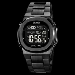 SKMEI 2004 Luxury Digital Watch for Men Sport Calendar Steel Waterproof Electronic Men Wristwatches Led Alarm Clock Reloj Hombre