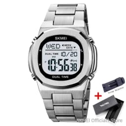SKMEI 2004 Luxury Digital Watch for Men Sport Calendar Steel Waterproof Electronic Men Wristwatches Led Alarm Clock Reloj Hombre