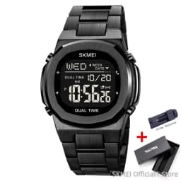 SKMEI 2004 Luxury Digital Watch for Men Sport Calendar Steel Waterproof Electronic Men Wristwatches Led Alarm Clock Reloj Hombre