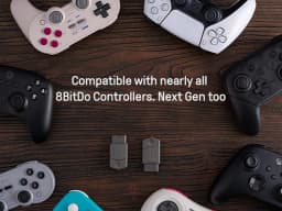 8BitDo Retro Receiver Adapter for Saturn, Windows 11/ 12, Compatible with Xbox Series, Xbox One, Switch Pro, PS5, PS4 Controller