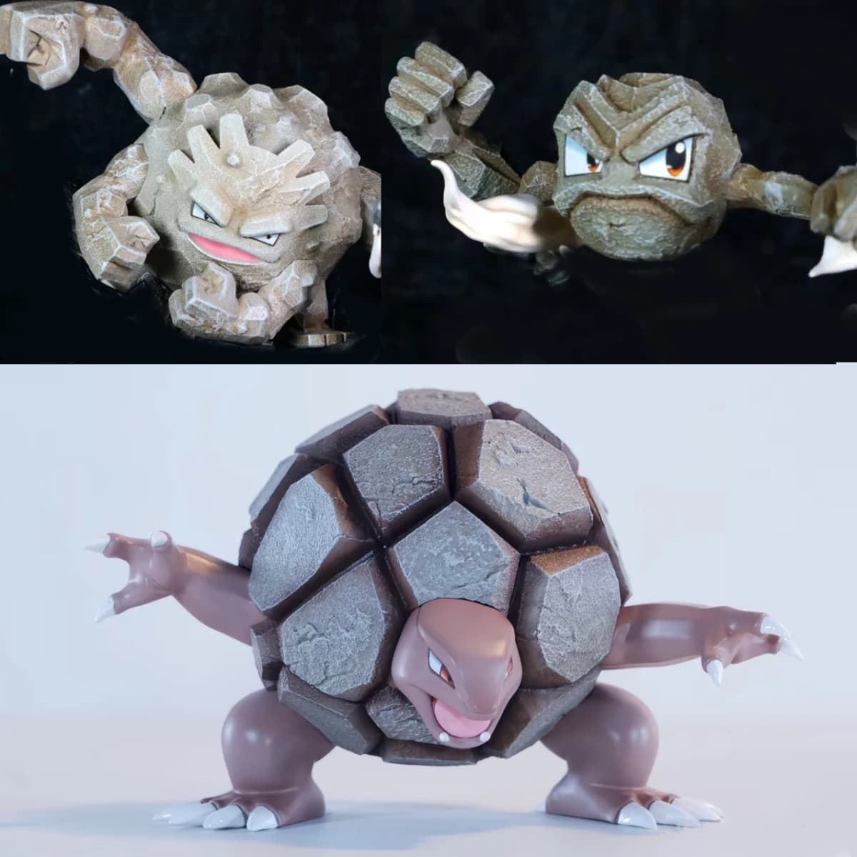 Anime Pokemon Figure Geodude Evolutionary Combination Action Figures Pvc Collection Model Toys for Gifts 2-7cm