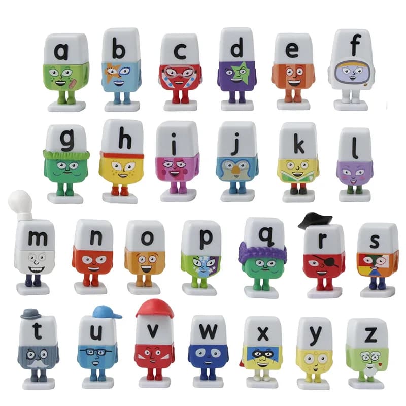 Alphabet Lore 26 Cartoon English Letters Action Figures Collectible Figurines Educational Toy Dolls For Christmas Gift