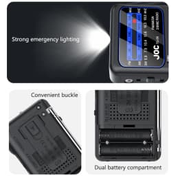 Portable FM/AM/SW Radio Battery FM Receiver Excellent Reception Clear Speaker With 3.5mm Headphone Jack LED Lighting For Elderly