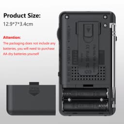 Portable FM/AM/SW Radio Battery FM Receiver Excellent Reception Clear Speaker With 3.5mm Headphone Jack LED Lighting For Elderly