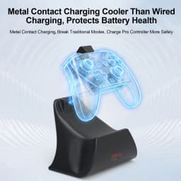 Gamepad Charger Dock Compatible for Switch 2 Pro Controller Controller Charging Dock Charging Stand W/ LED Indicator & Adapter