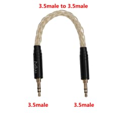 IvipQ Adapter Cable 2.5/3.5/4.4mm Male To 2.5/3.5/4.4mm Female Male to Male 8 Core Gold+Silver Balanced Audio Conversion Cable