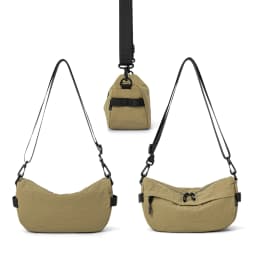 Japanese-Style Waterproof Lightweight Nylon Crossbody Small Bag, Casual Multi-Pocket Unisex Phone Bag, Trendy Small Square Bag for Hiking and Shopping