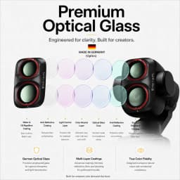 Freewell 4 Pack Filter Kit, White Black Options, ND/PL, LPR, Glow Mist, CPL Filters for DJI Osmo Pocket 4P ＆ Xtra Muse 2 Pro