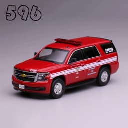 596 1/64 Chevrolet Impala River Fire Department Yukon Caimaro NYPD Car Alloy Motor Vehicle Diecast Metal Model Kids Toys Boys