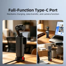 Flymile Quick-release Charging Base for DJI OSMO Pocket 4/ 3 Upright Multifunction Metal Mount Adapter Desktop Base