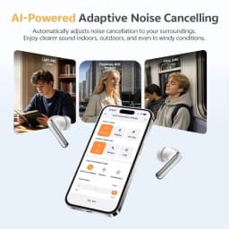 QCY HT21 Wireless Earphones Melobuds N65 -60dB AI Adaptive ANC Earbuds Bluetooth 6.0 LDAC Hi-Res Audio 8 Mics 50Hrs Headset