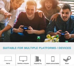Wireless Bluetooth Controller Support for P4 Console Gamepads Compatible with P4 Slim/Pro P3/ IOS/PC/Android/Steam Joystick