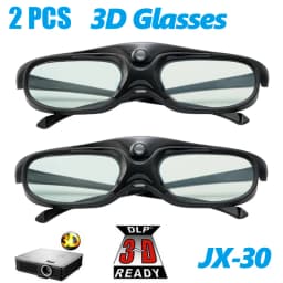 2PCS 3D Glasses Active Shutter 96-144HZ for BenQ Acer X118H P1502 X1123H H6517ABD H65108D Optoma JmGo V8 XGIMI Projector