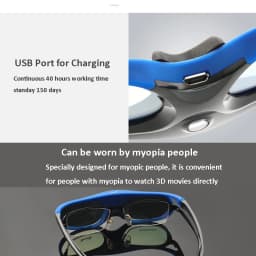 2PCS 3D Glasses Active Shutter 96-144HZ for BenQ Acer X118H P1502 X1123H H6517ABD H65108D Optoma JmGo V8 XGIMI Projector