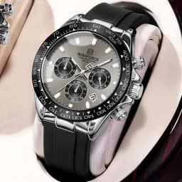 NAVIFORCE Casual Men's Watch Waterproof Sports Quartz Clock Silicone Strap Chronograph Luminous Wristwatches Relogio Masculino